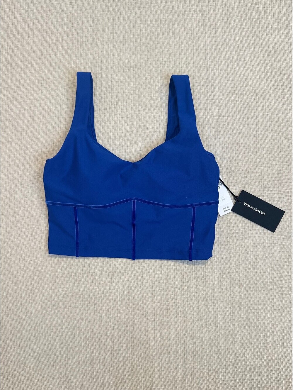 NWT Abercrombie & Fitch YPB sculptLUX Sweetheart Tank, Royal Blue - Size Medium - Picture 2 of 8
